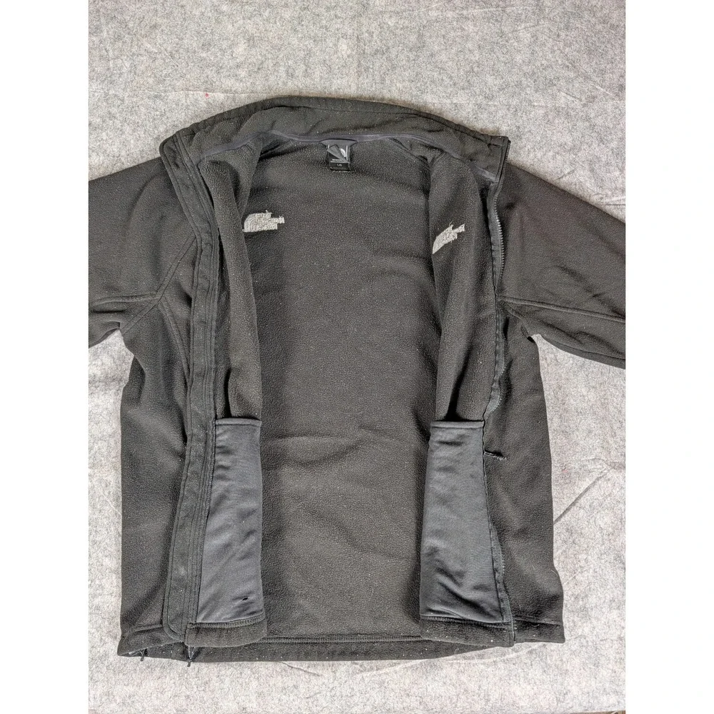 The‎ North Face TKA 100 Mens Full Zip Fleece Jacket Black Mock Neck Regular Fit
